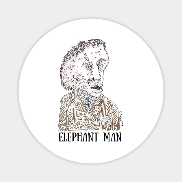 ELEPHANT MAN Magnet by micalef